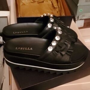 Black Women's Slide Sandals